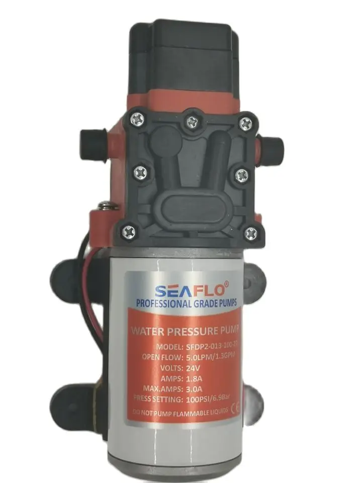 SEAFLO 22 Series 12V SFDP1-013-100-22 / 24V SFDP2-013-100-22 1.3GPM 100PSI Diaphragm Pump