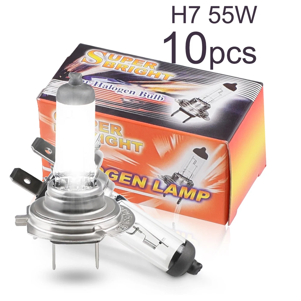 H712V55W10pcsHalogenLightBulbs4300KH7ClearLightsHalogenLamp