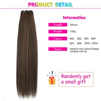 Alibaby cheveux raides paquets Extensions lisse Ombre cheveux tissage 26 pouces longs synthétiques cheveux raides paquets complet jusqu'à fin 150g 5