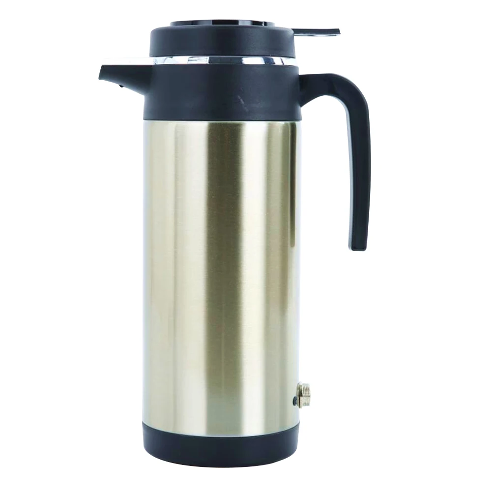 1200ML 차량용 핫케틀 대용량 12/24V 누수방지 디자인 자동 전원 차단 기능 빠른 가열 커피, 차, 음료용 여행 및 가정용