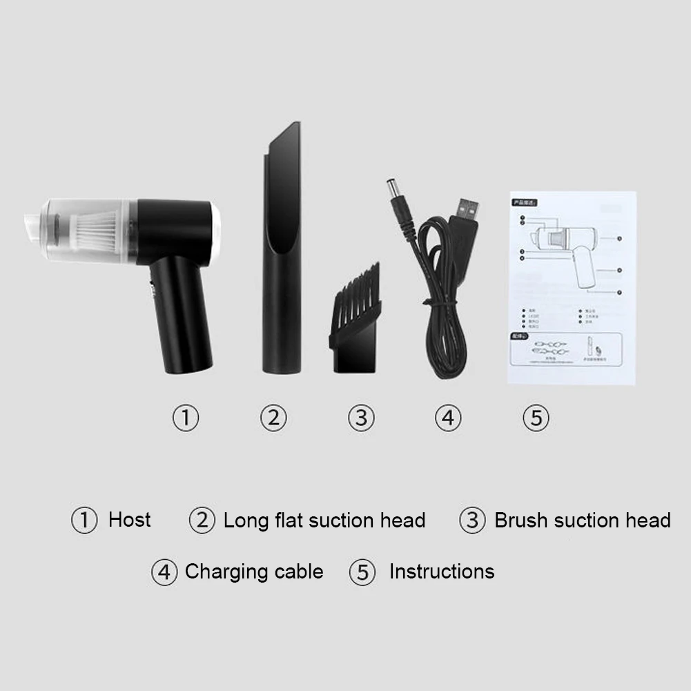 6000Pa Wireless Car Vacuum Cleaner 120W Cordless Handheld Vacuum Cleaner Strong Suction Dust Catcher Powerful Air Duster