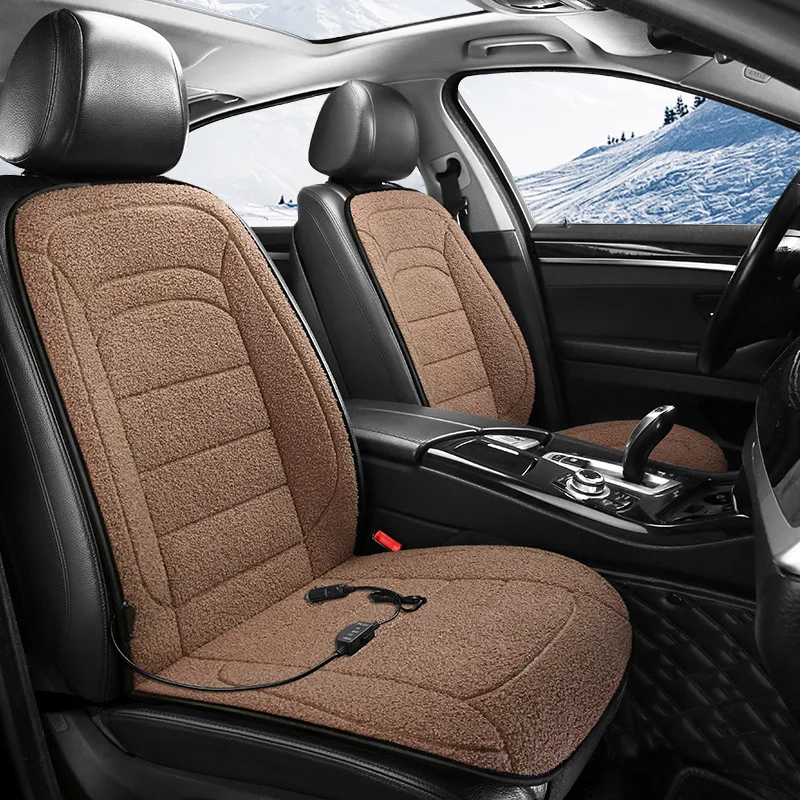 Plush Heated Car Seat Cushion with Fast Heating Technology