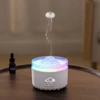 Volcano Aroma Diffuser Ultrasonic Air Humidifier Timer Auto Shut-Off Remote Control Flame Diffusers for Home Bedroom White 5