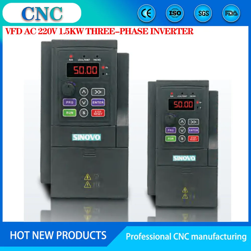 

VFD single-phase AC 220V 1.5KW input inverter, engraving machine spindle inverter, three-phase motor controller CW80-2S-1.5GC