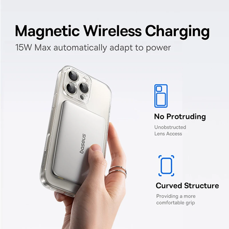 【CCC】Baseus 10000mAh Magnetic Power Bank PD 27W, 5000mAh Magnetic Power Bank PD 20W Card-Sized Powerbank For iPhone 17 Samsung