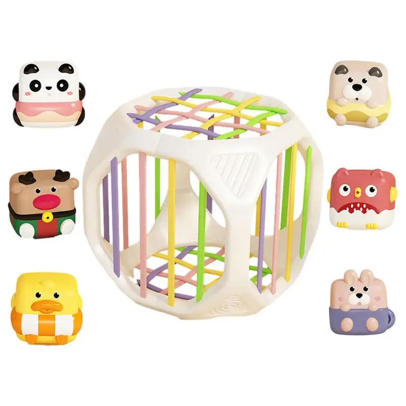 

Sensory Cubes For Babies With Elastic Bands Toddler Learning Toys Activity Sensory Cube Bin Rainbow Montessori Toy Activity