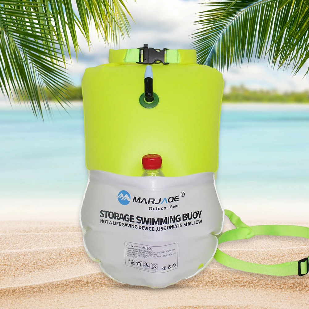 Swimming Water Sport Safety Bag Portable Inflatable Swim Buoy Clothing Wallet Storage with Waist Belt Outdoor Swimming Equipment
