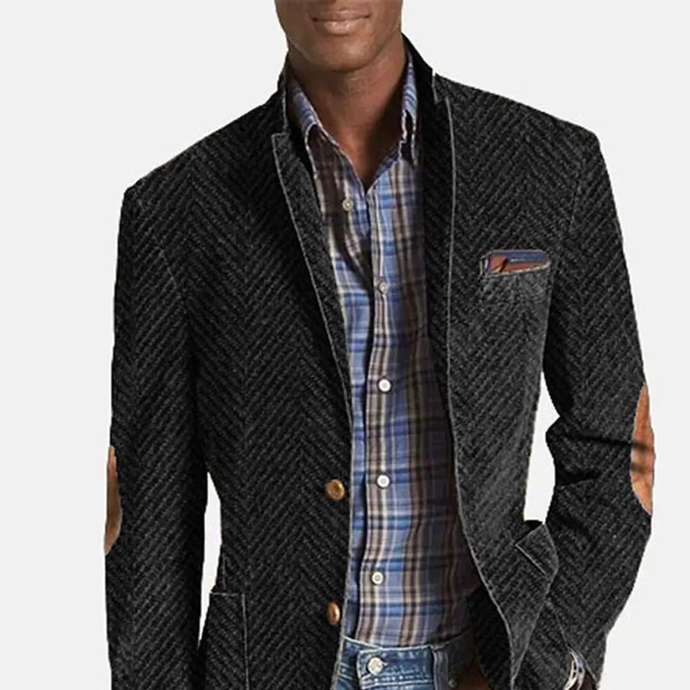 2024 Fashion Men's Blazer Embroidery Mesh Patchwork Lapel Long Sleeve  Patchwork Notch Lapel Single Breasted Pockets Blazer