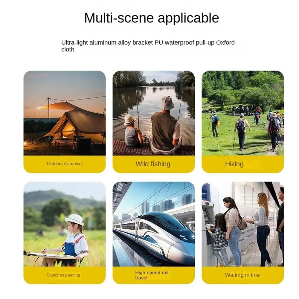 Wear-resistant Folding Backpack Stool Sturdy Strong Load-bearing Sports Folding Chair Crossbody Handbag style Pencil Case Stool