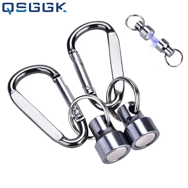 Multipurpose Strong Magnetic Hooks N53 Rare Earth Magnet Pair Suction Buckle For Fishing Gear Slip Rope Fishing Gloves Accessory 20pcs multipurpose 10x5x1mm strong rectangle plate n42 ndfeb rare earth magnet