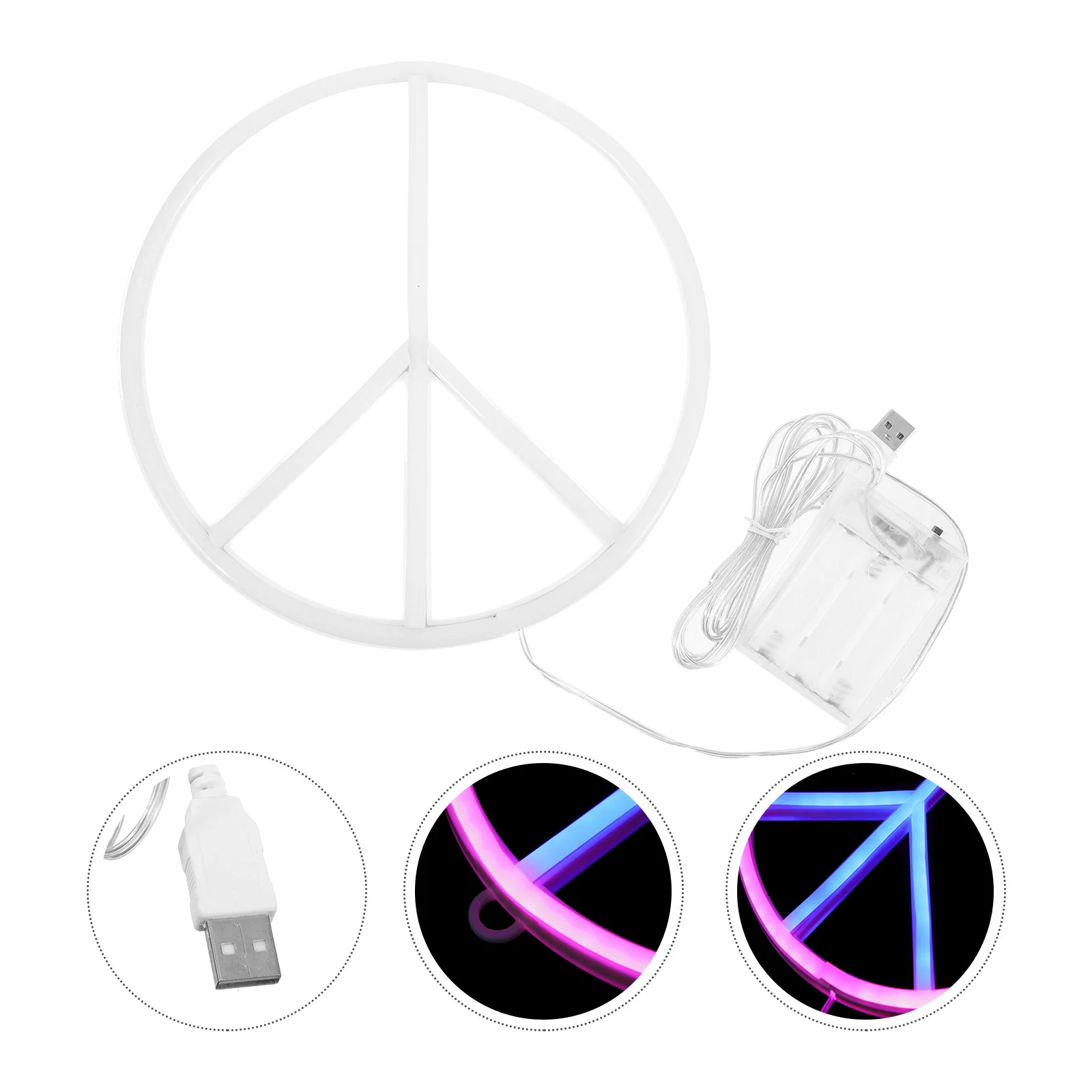 

Символ мира, неоновая вывеска, украшения планшетов для спальни, настенная подвеска