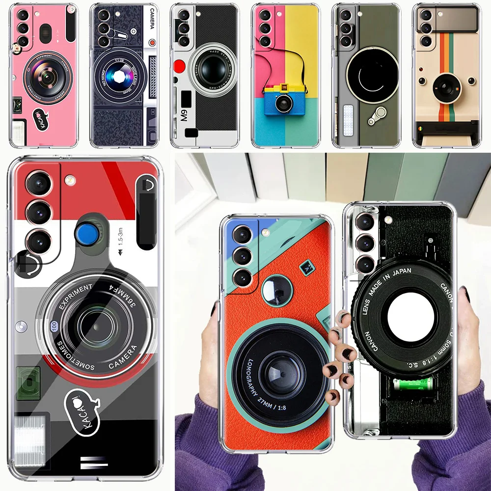 Retro Camera Vintage Soft Clear Phone Case Cover