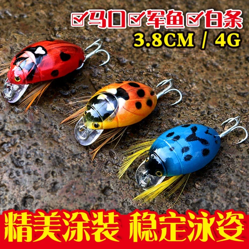 

Плавающая приманка Minolua 4 г, рок, маленький жир, бионическая приманка, жук, кровяной канавка, крючок, пластиковая приманка