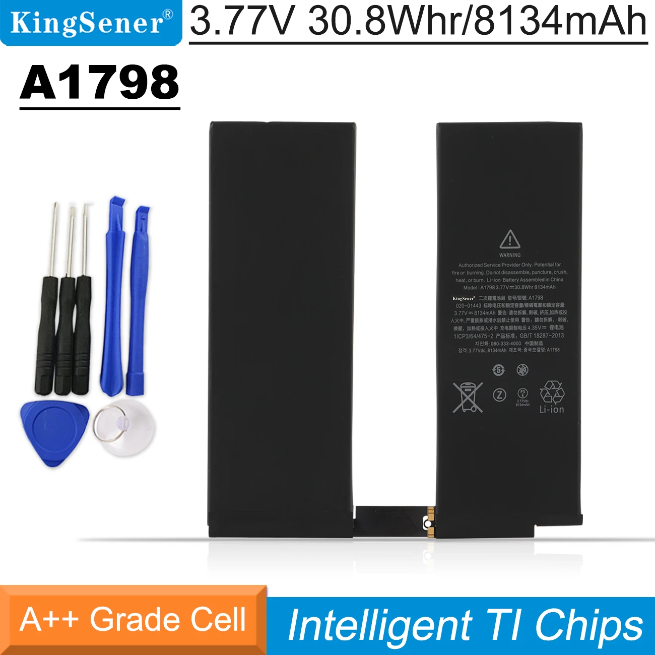 Kingsener-bateria de Substituição para Ipad Pro A1701 A1709 A1852 A2134 Tablet Mqdt2ll a Phh2ll a Mqf22ll a 3.77v 8134mah 105 Pol