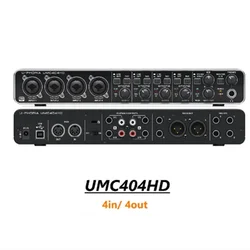 BEHRINGER UMC404HD Audio Interface Sound Card Electric Guitar Live Recording External USB Audio/MIDI Interface Mic Preamplifiers