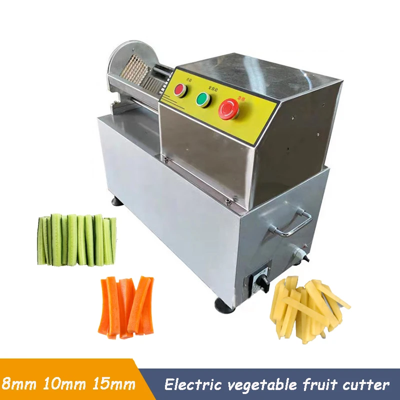 Commercial Electric French Fries Slicer For Potato Radish Cucumber Strip Cutter Stainless Steel Vegetable Cutting Machine
