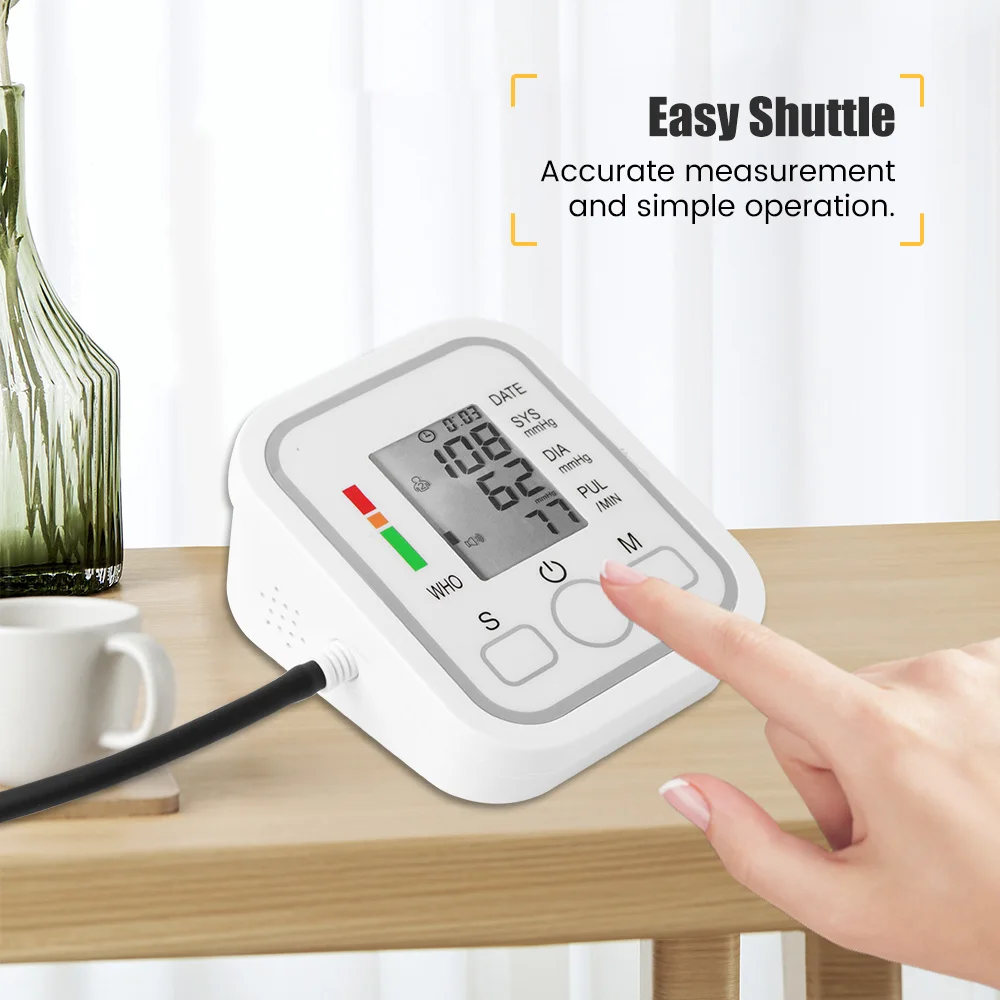 Digital Wrist Blood Pressure Monitor Medical Automatic Sphygmomanometer Voice Heart Rate Pulse Tonometer BP Measure Health Care,blood pressure monitor,blood pressure meter
