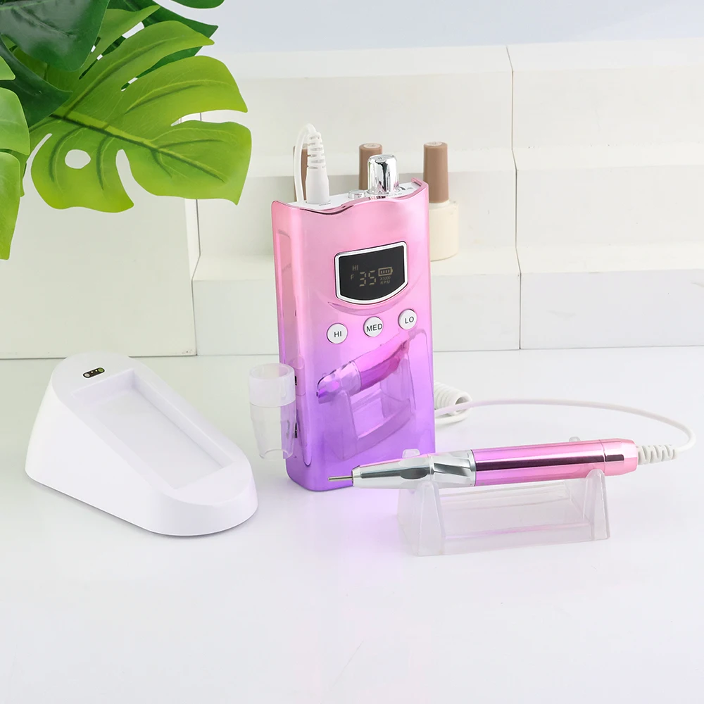 Fashion New Design 35000rpm Brushless Motor Rechargeable Cordless Nail Drill Machine With 3 Adjustable Speed Setting Zone 2