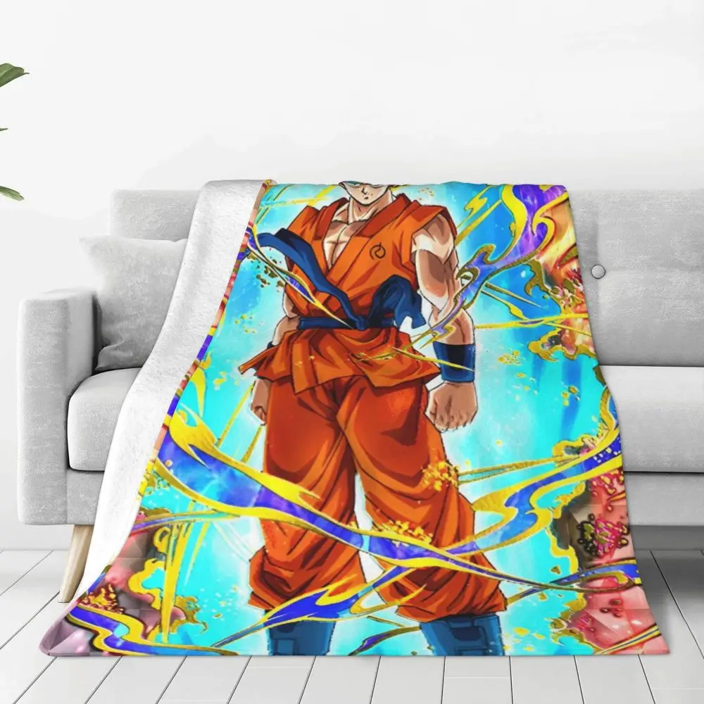 Description Picture 5 of itemAnime D-Dragons B-Balls Throw Blanket Flannel Bedspread For Couch Chair Pattern Sofa Bed Cover
