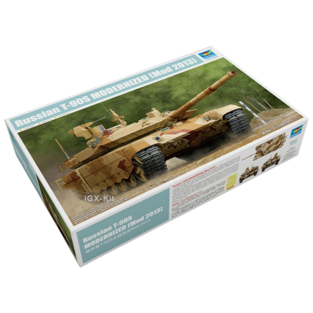 

Trumpeter 09524 1/35 Russian T90 T-90S Modernized Main Battle Tank MBT Military Assembly Plastic Gift Toy Model Building Kit