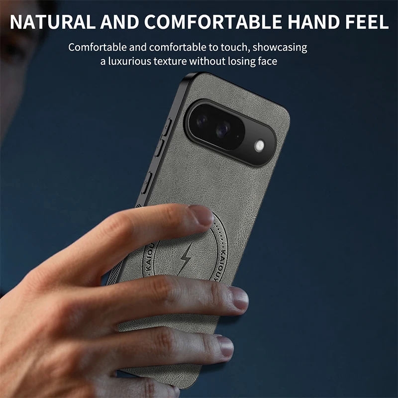 Vintage Business Phone Case Cover in Premium Sheepskin Leather with Magnetic Closure