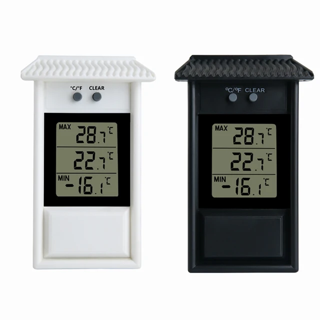 Hőmérsékleti Mérő Beltéri Kültéri Digitális Hőmérséklet Mérése Vízálló Maximális És Minimális Üvegházhatású Hőmérő Lcd - Image 6