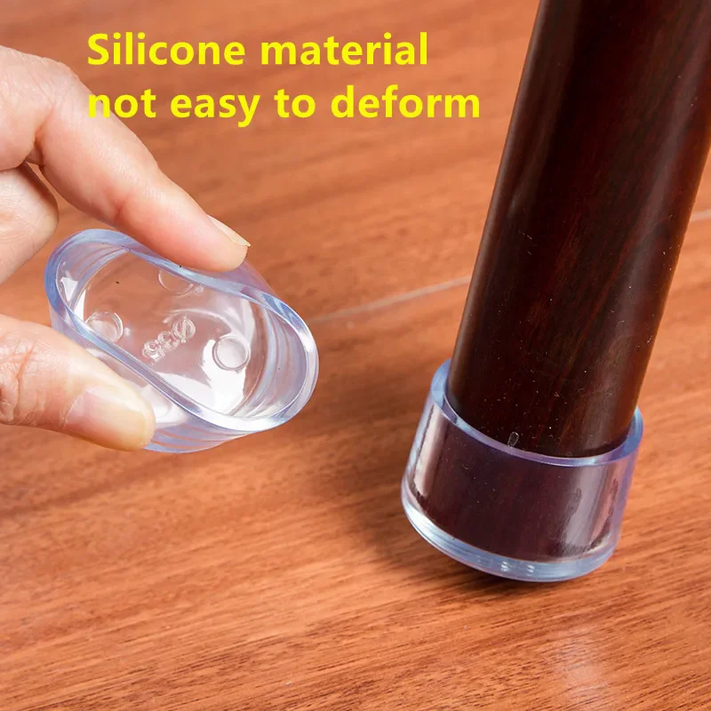 Non-Slip Silent Chair Leg Floor Protector Caps - Set of 4/8/16
