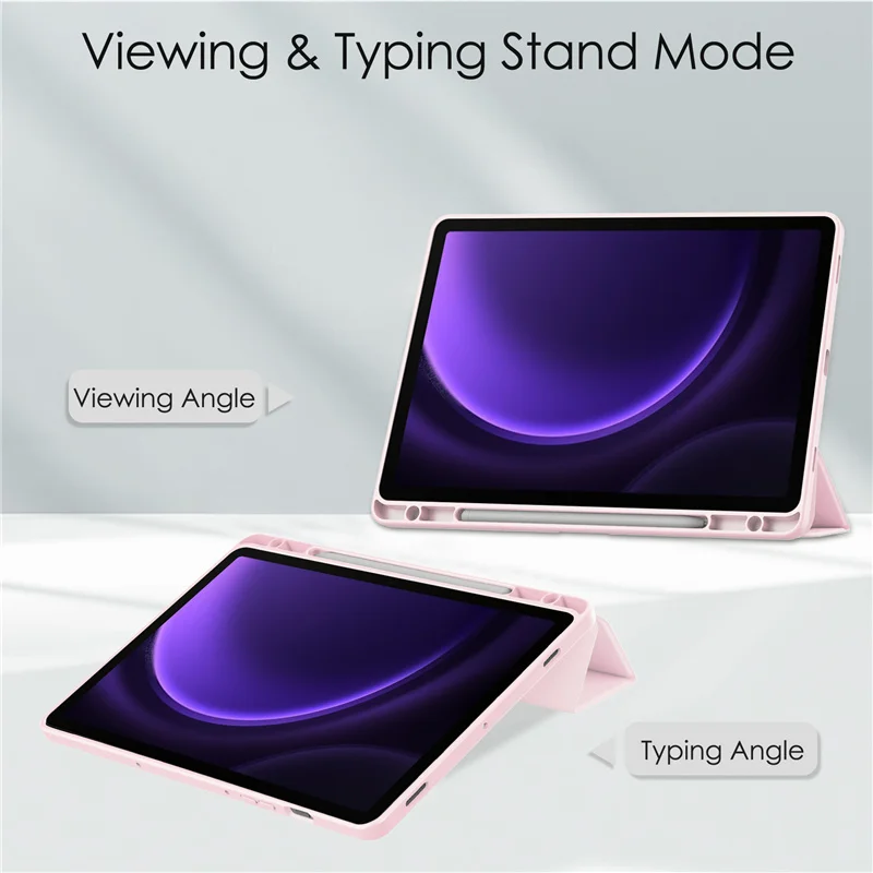 Crystal-Clear Hard PC & Soft Back Protective Case for Galaxy Tab S9 FE+ (2023)