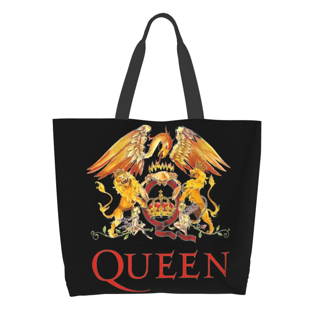 Queen Band Freddie Mercury British Rock Women Shoulder bag 40X50cm Tote bag Shopping handbag Convenient Travel Book Custom Logo