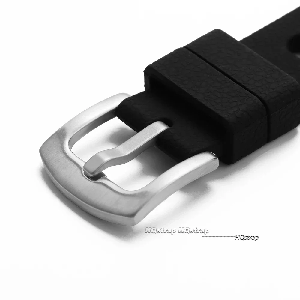 Premium Tropical Silicone Watch Strap with Stainless Steel Buckle - Soft, Breathable Rubber Bracelet