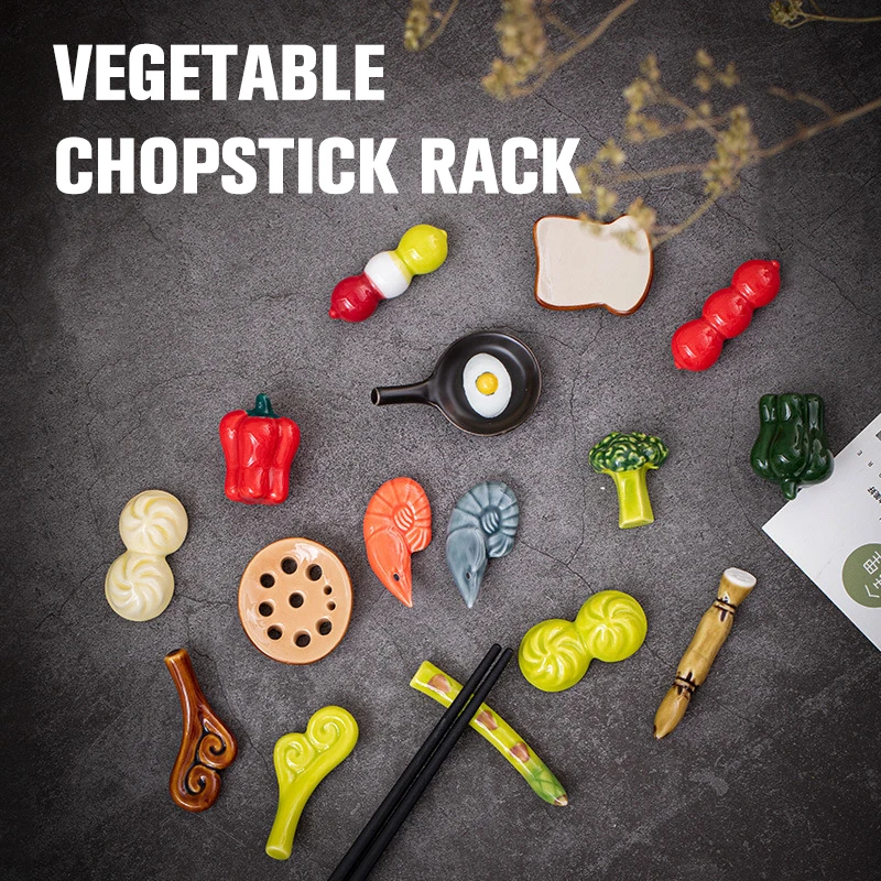 Ceramic Vegetable Bread Chopstick Holder Chopstick Holding Chopstick