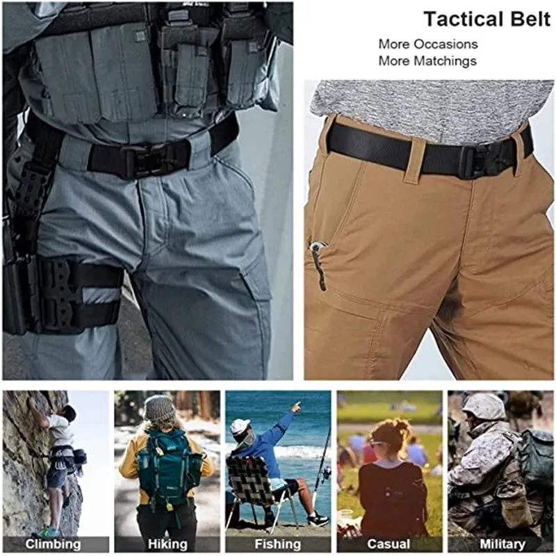 Genuine Tactical Belt Quick Release Magnetic Buckle Belt Soft Real Nylon Sports Accessories men and women belt BEST SELLERS