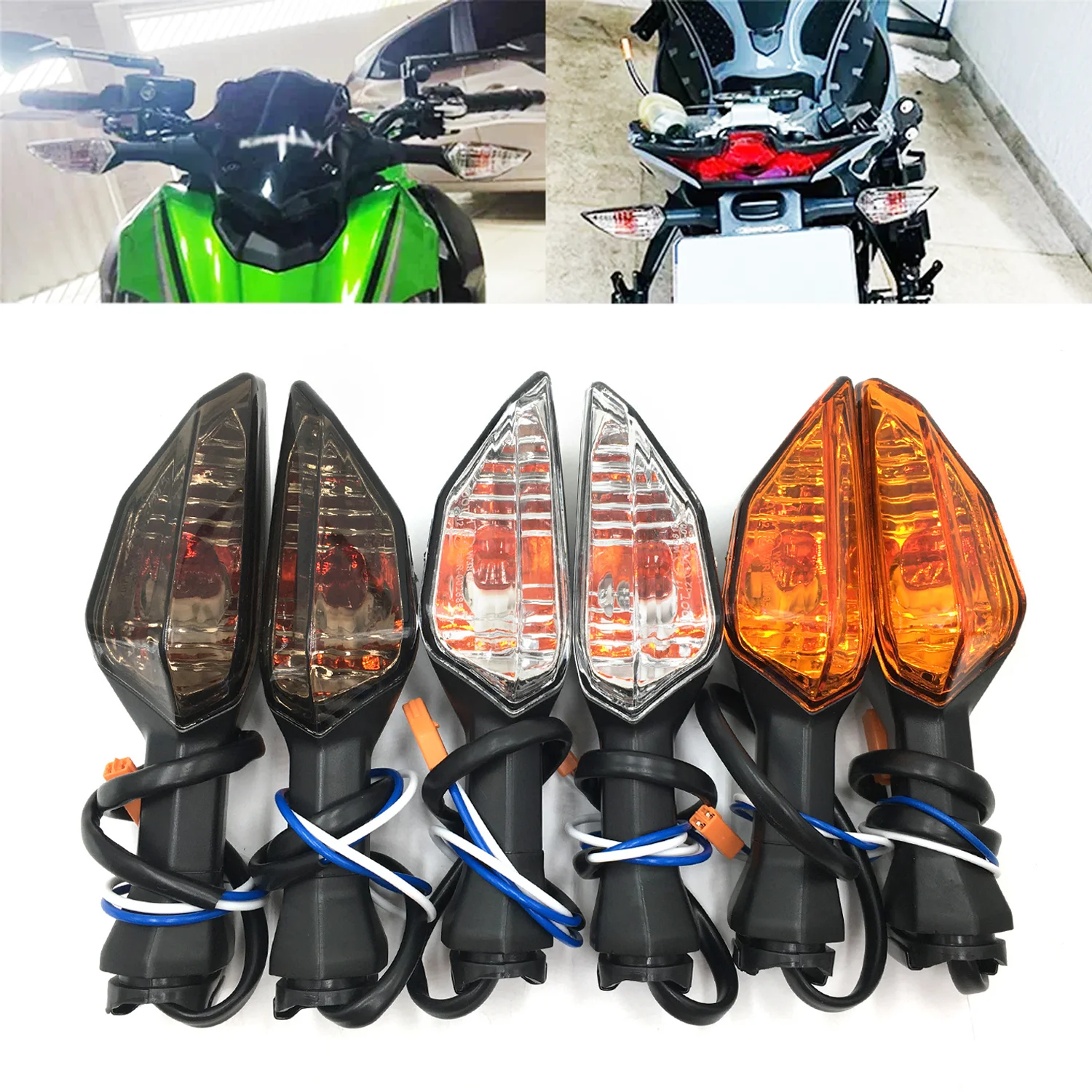 LED Turn Signal Flasher Lights For Kawasaki KLR650, Versys, Z650 & Z1000 – Amber 12V