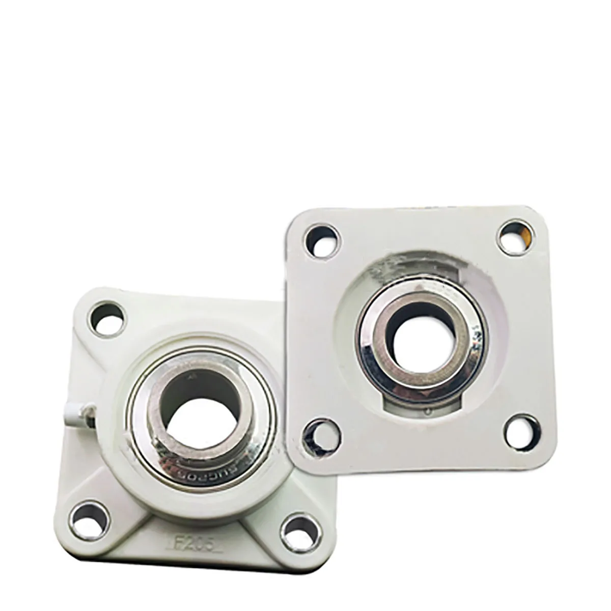 

1Pc Plastic Nylon Square Seat Stainless Steel Outer Spherical Bearing SUCF204 205 206 207 208 209 210 Plastic Seat&304 Bearing