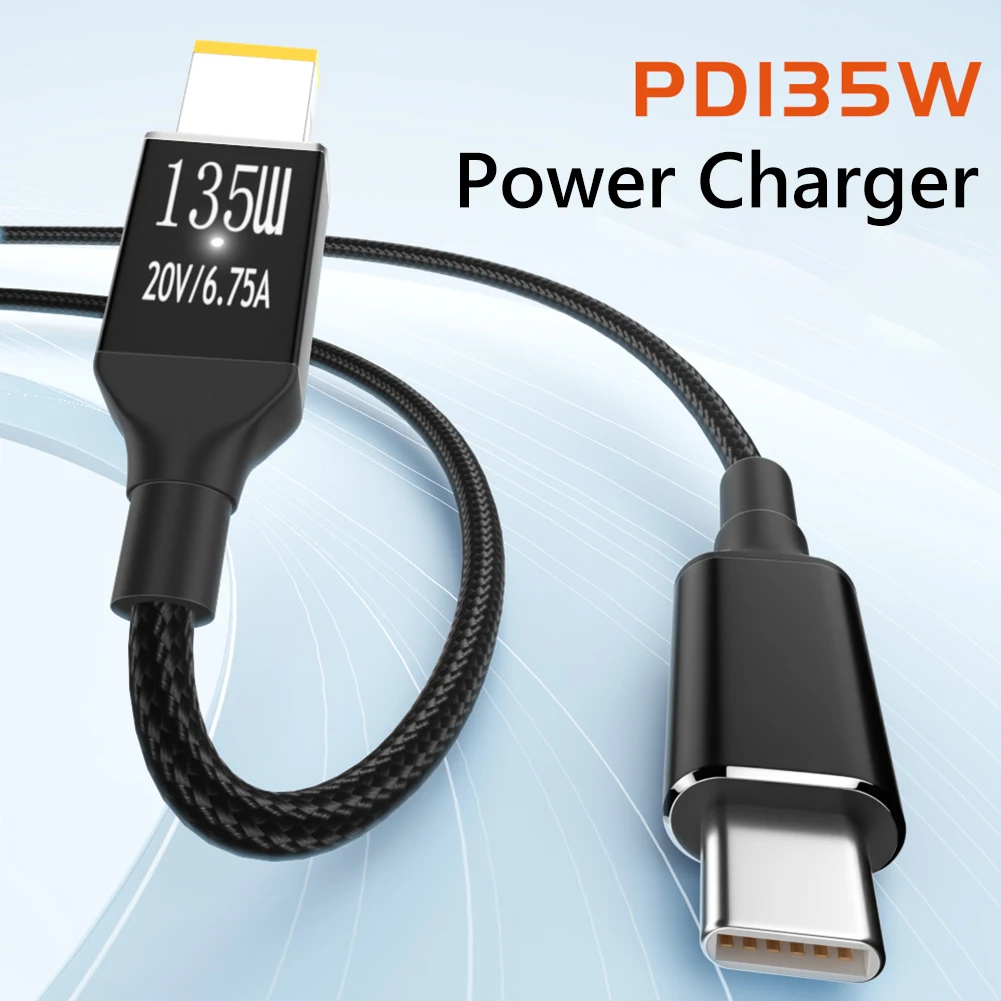20V 6 75A 135W Laptop Charger Type C To USB Slim Square Tip Charging 20v-6-75a-135w-laptop-charger-type-c-to-usb-slim-square-tip-charging