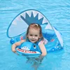 Baby Waist Floating Lying Swimming Ring Pool Toy Swimming Trainer Solid Non-Inflatable Newborn Baby Swim with Canopy 5