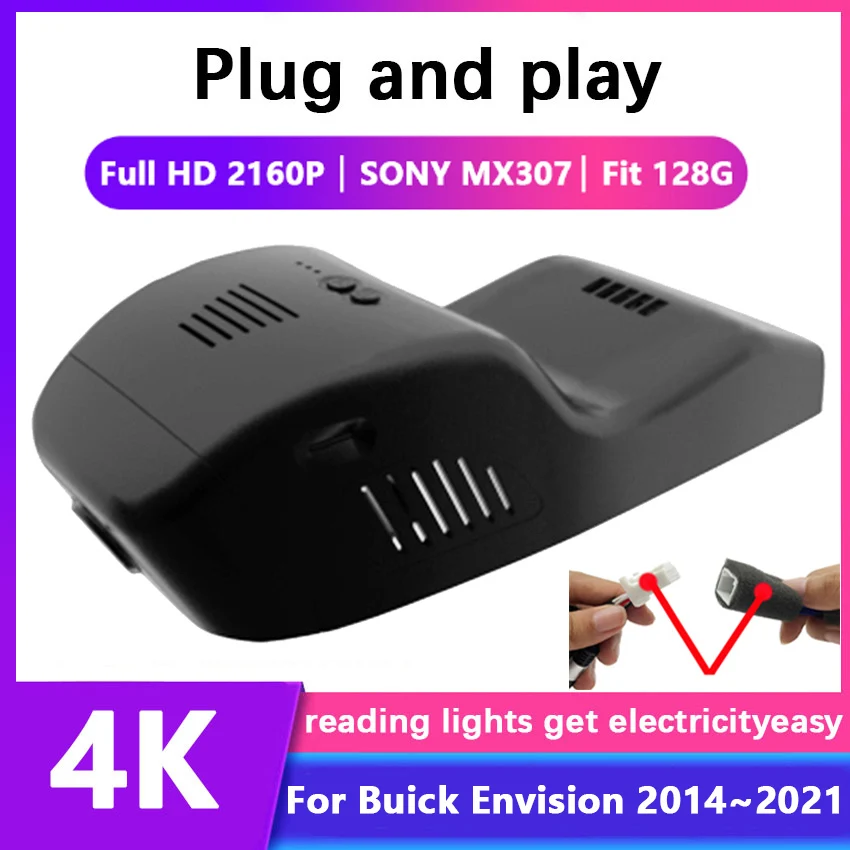 

Car Driving Recorder Easy to install For Buick Envision 2014 2015 2016 To 2021 Car DVR Wifi Video Recorder Dash Camera HD 2160P