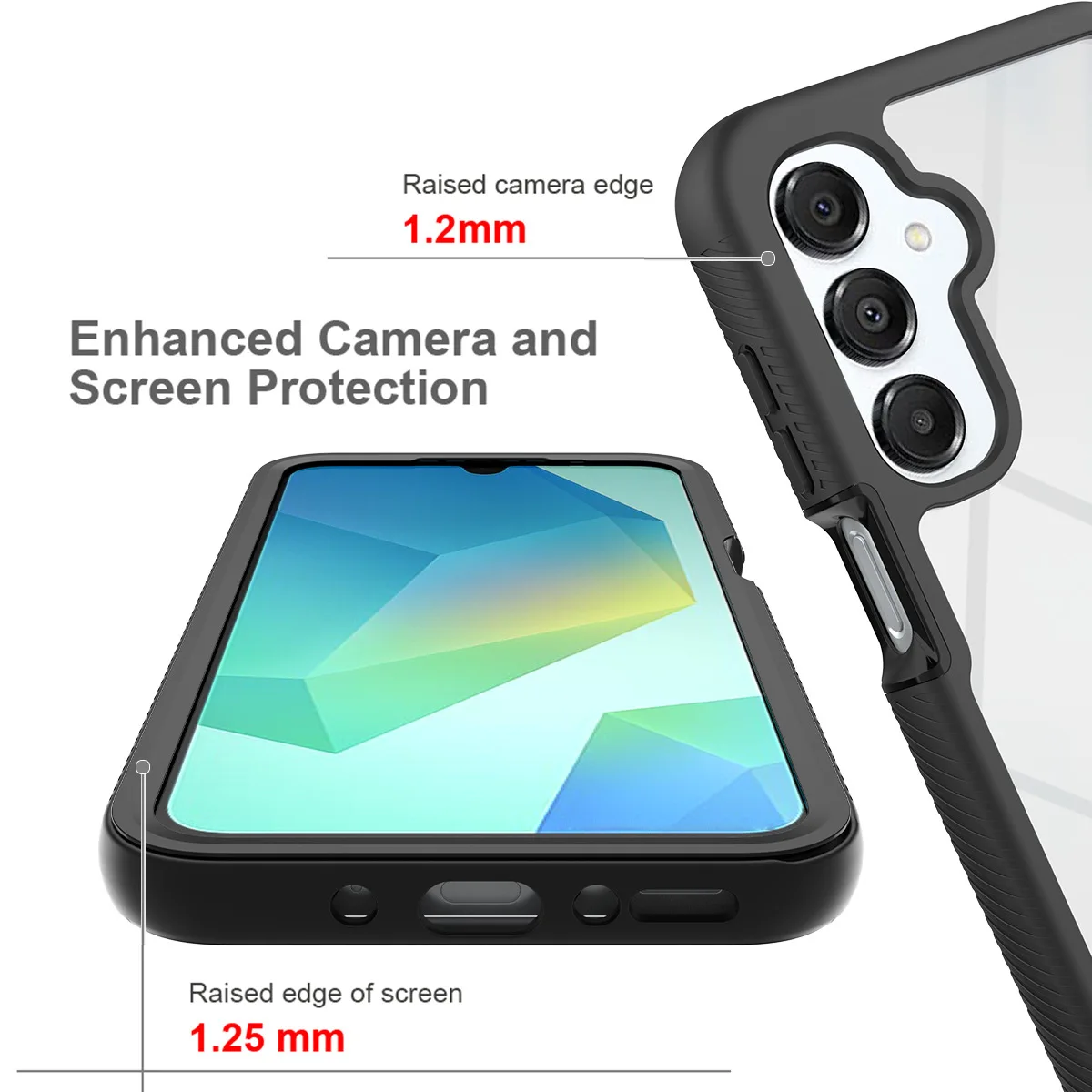 Premium Dual-Layer Shockproof Clear TPU/PC Sky Case Cover