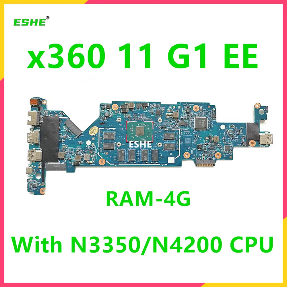

Материнская плата для ноутбука HP ProBook x360 11 G1 EE 917104-601 917102-601 с процессором N3350 N4200 4G RAM 917102-001 917104-001