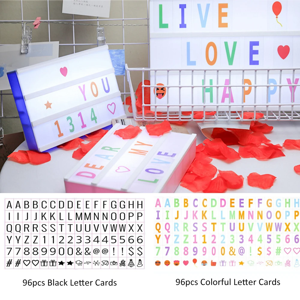 DIY Cards 96 PCS For A4 A5 A6 LED Night Lamp Box Party Decoration