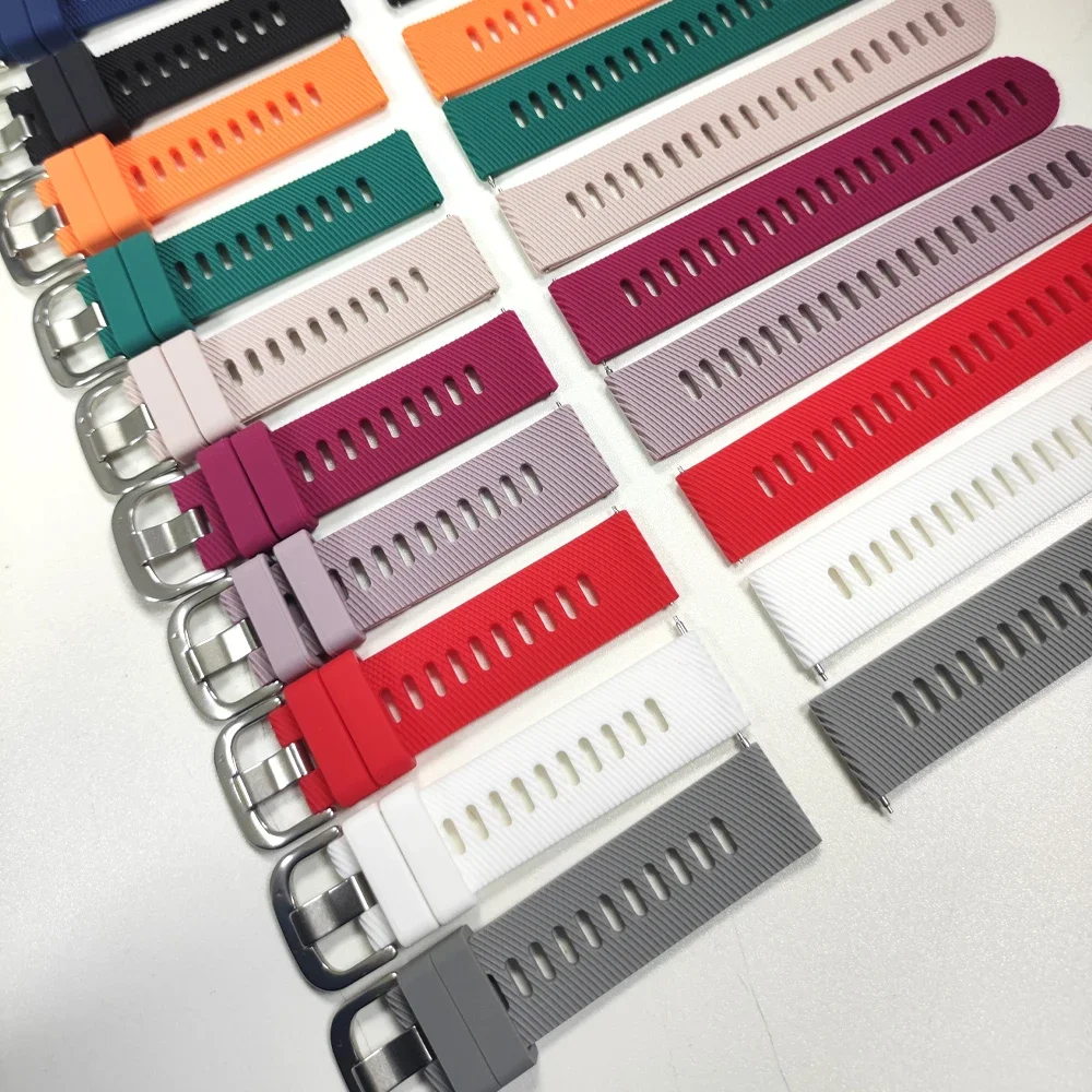 22mm Universal Silicone Sports Watch Strap - Premium Replacement Band