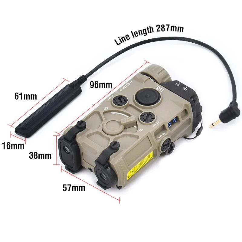 Laser Sight Tactical Nylon Plastic OGL Laser Red Green Blue Laser IR White LED Light Brightness Adjustable