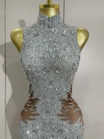 Luxury Sparkly Rhinestones Sleeveless Sheath Jumpsuit Women Celebrate Evening Birthday Party Nightclub Dance Sexy Stage Outfit - Image 5