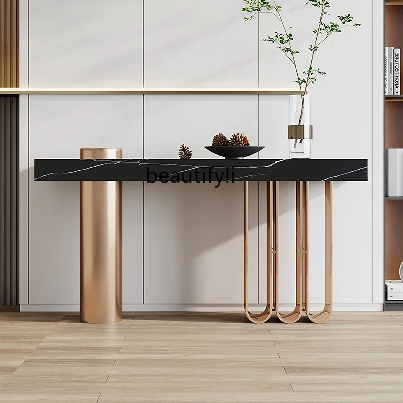 

Italian Minimalist Console French Mid-Ancient Arch Console Tables Side View Sets