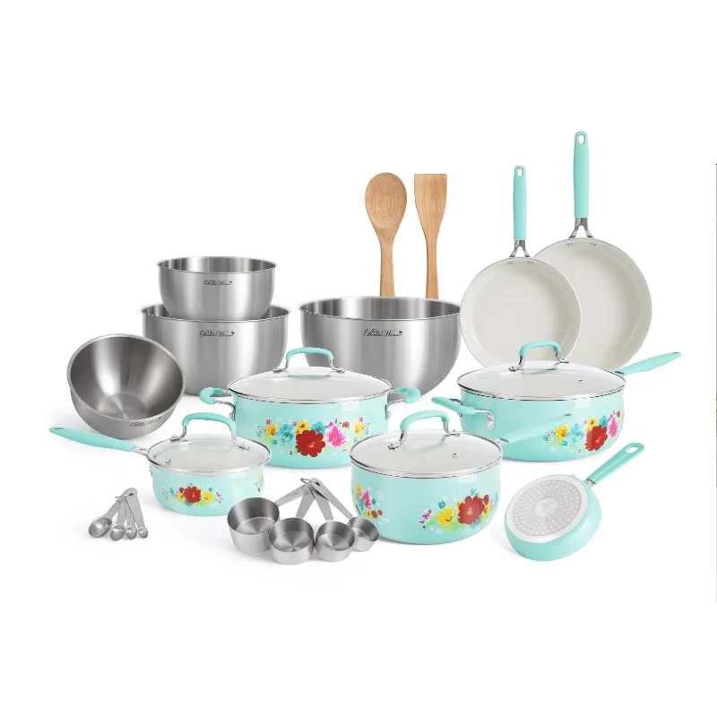 The Pioneer Woman 12-Piece Classic Belly Ceramic Cookware Set - AliExpress