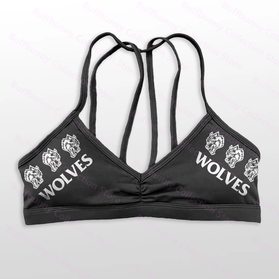 

She Darc Women Sport Bras Sexy Tops Wolf Yoga Gym Fitness Push Up Elastic Breathable Running Workout Female Gym Bras Underwear