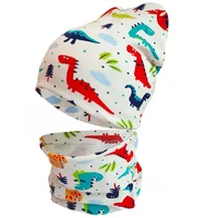 Autumn Winter Girl Baby Hat Cotton Boy Hat Scarf Set Children Beanies Cap Outdoor Warm Newborns Toddlers Caps Kids Head Cover 1
