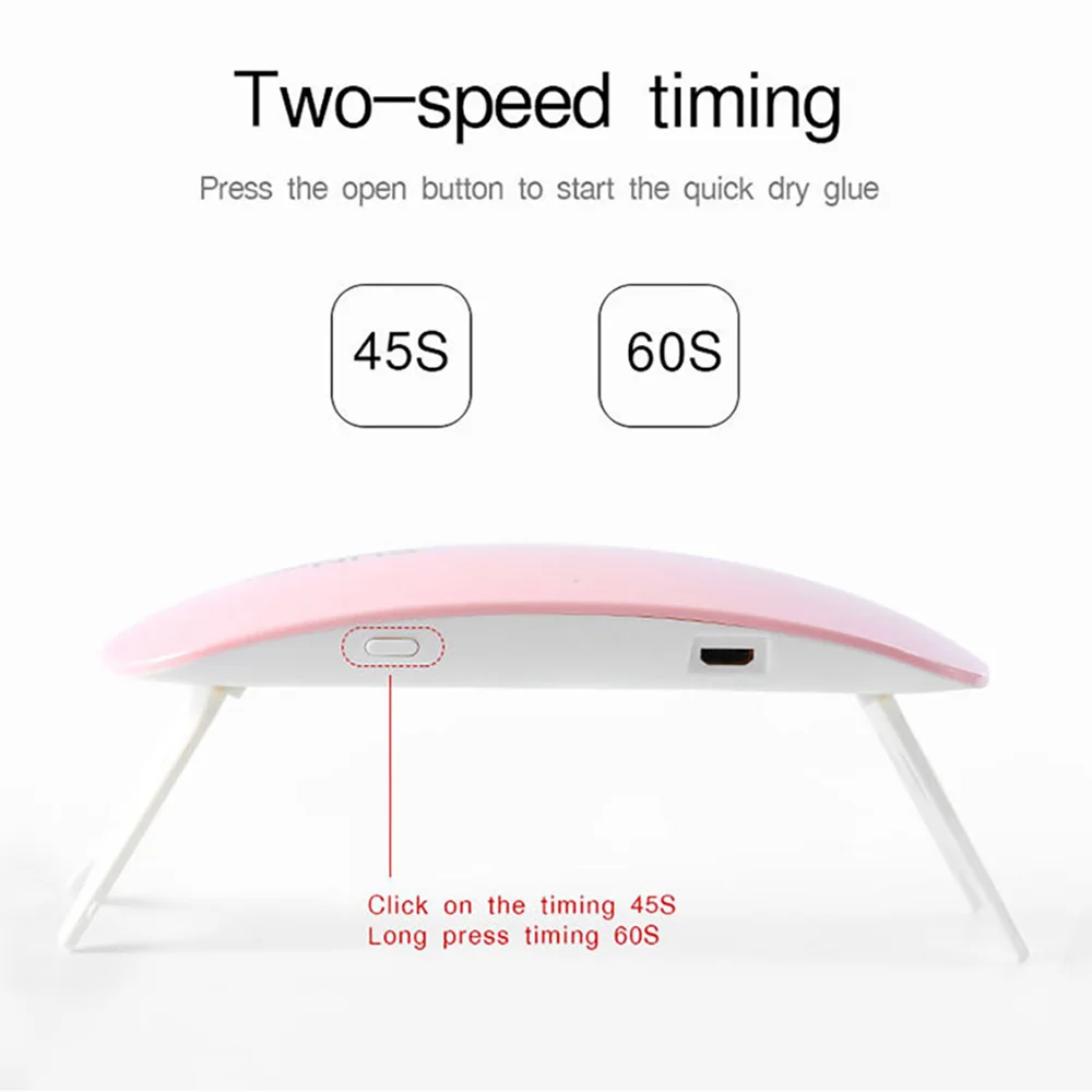 Mini Nail Drying Lamp Led Uv Lamp Gel Polish Drying UV Curing Machine for Manicure Gel Nails Lighting Manicure Decor