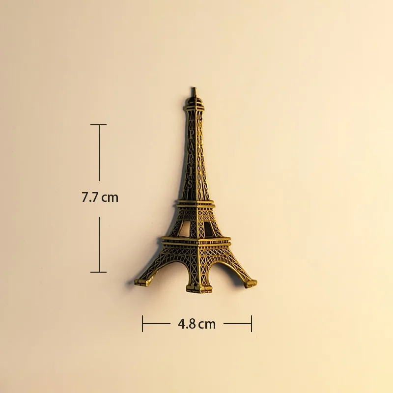 3D Tourist Souvenir Fridge Magnets Sticker Paris Tower Metal Fridge Magnet Frenc