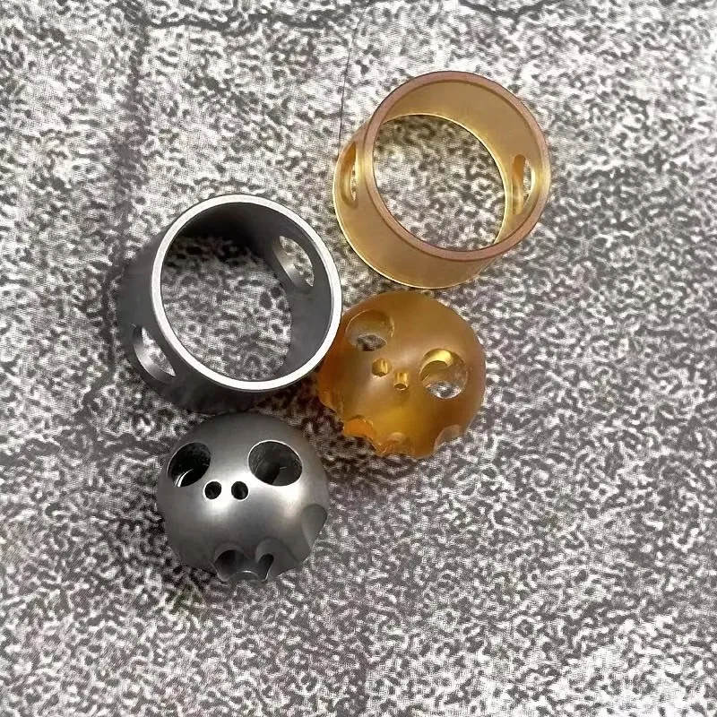 1 조각 PEI 폴리에테르이미드 티타늄 합금 칼 끈 구슬 Paracord 펜던트 DIY 공예